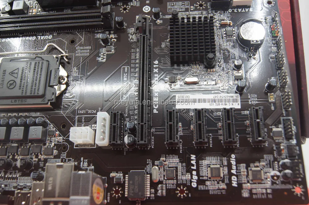  Материнская плата BTC ETH miner Intel h81-btc pro 1150 Core DDR3 для ПК 6 GPU PCI Биткойн