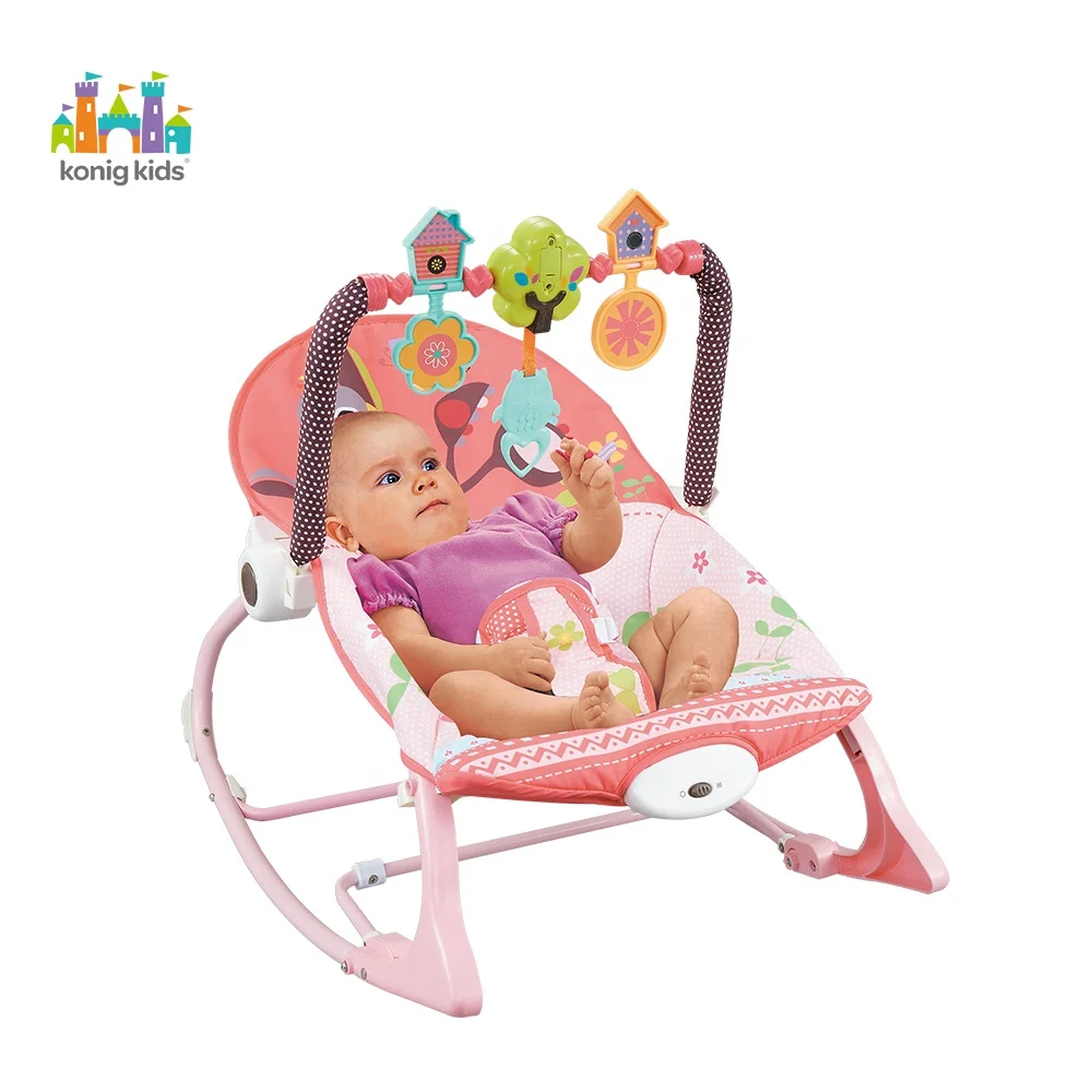 
Konig Kids Safety Rocker Chair Vibrator Musical Baby Bouncer For Infants 