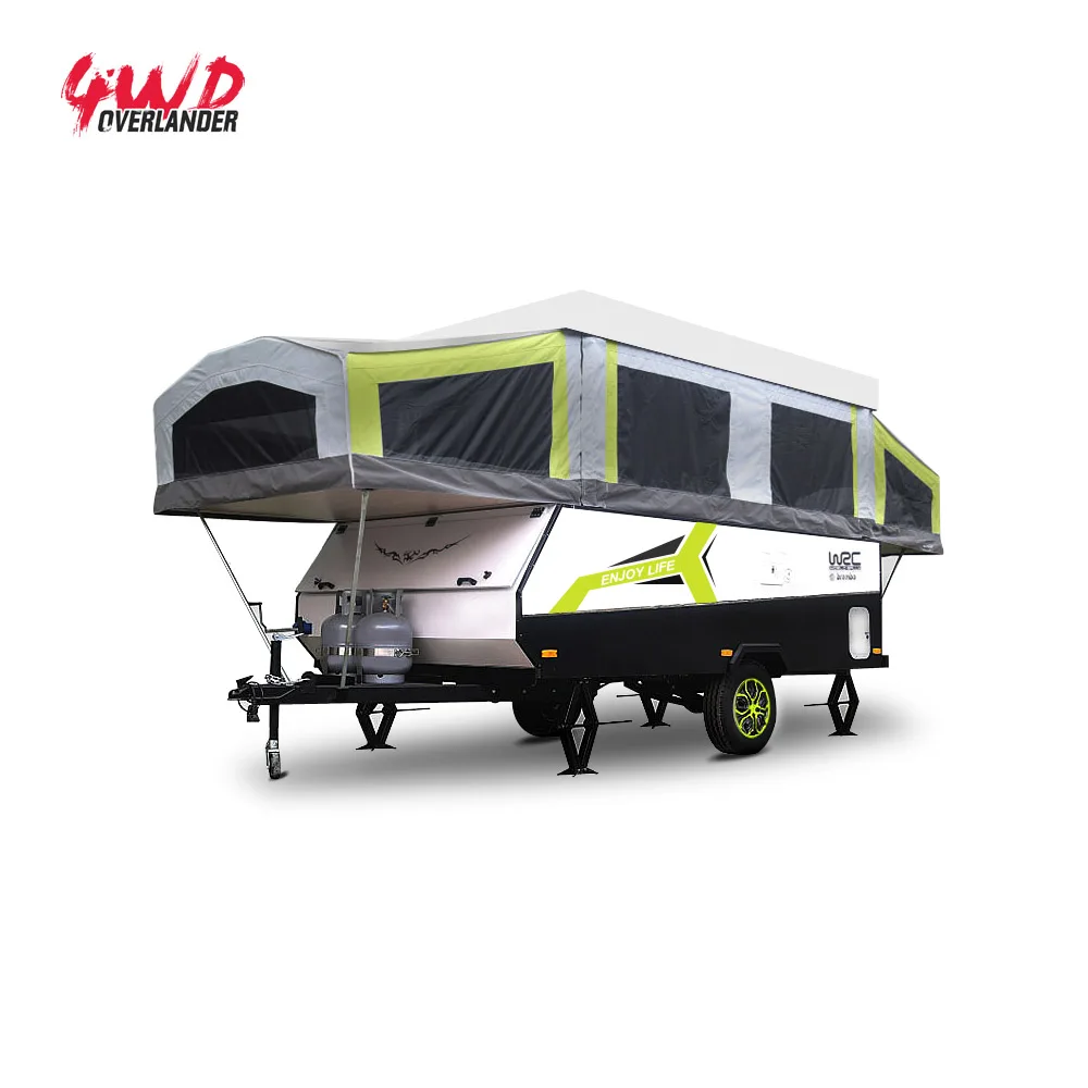 Full Equipped Touring Pop Up Campers Trailer in Campsite