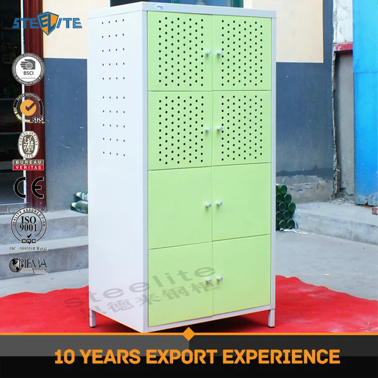 Home decor waterproof 4 door steel kitchen cabinet dish rack/storage cabinets metal locker with air vent