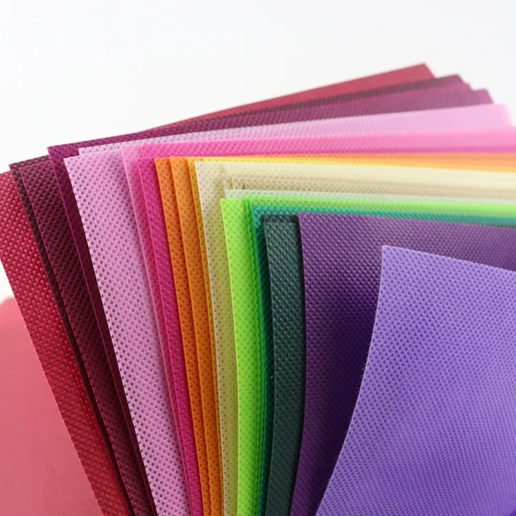 Colorful non woven cloth pp spunbond nonwoven fabric for bags making china manufacturer
