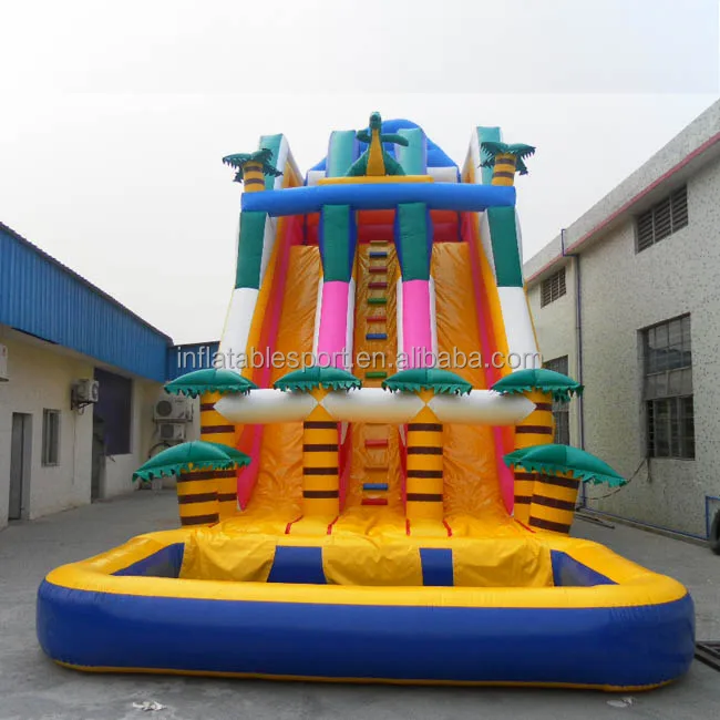 
Dinosaur adult size inflatable water slide for kids and adults 