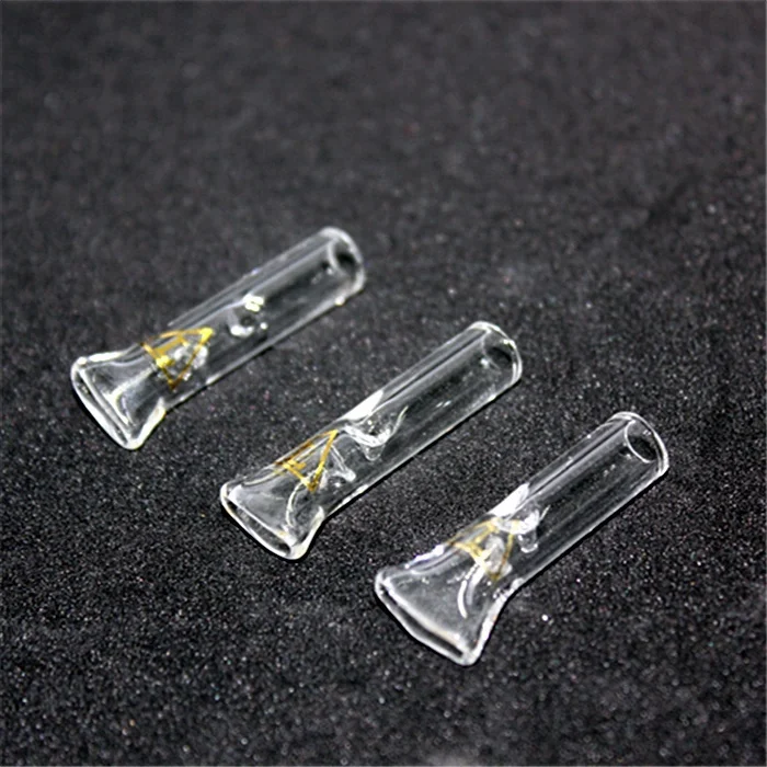 HOMERUN Clear smoking filter tips glass drip tips custom logo glass rolling paper tips glass tip