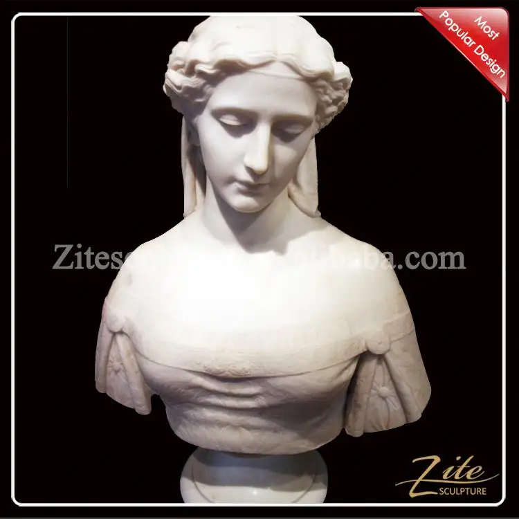 Factory Sexy Nude Women Bust Sculpture With Marble Base