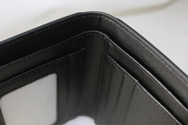 Ladies long PU leather black purse card bag fashionable wallet