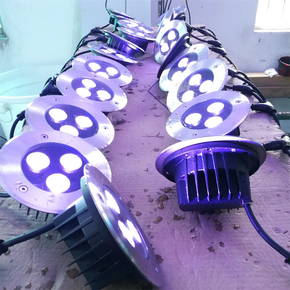 RGB утопленное напольное освещение 12-24Vdc 3X8W 4In1 Rgbw светодиодный подземный свет