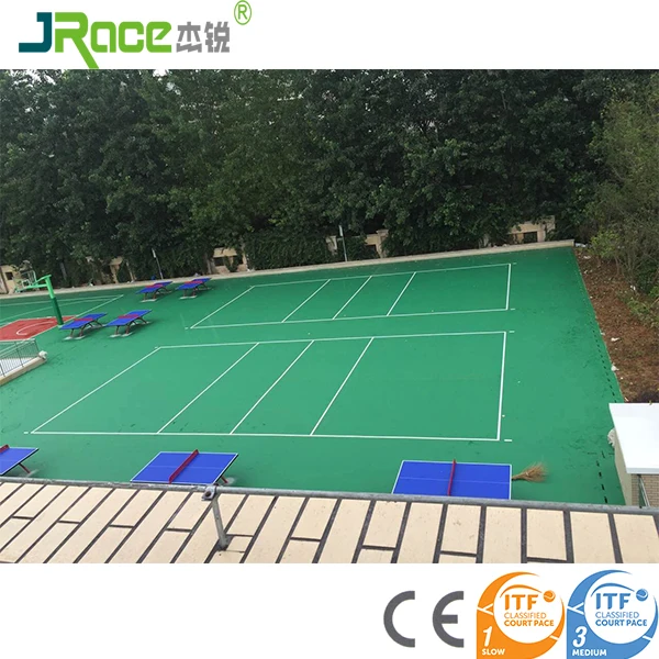 ITF Approved Good Construction Cost Table Tennis Court Flooring