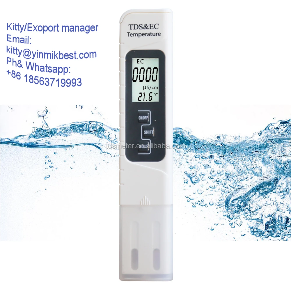 Китайский TDS/EC метр/тестер качества воды/почвы тестер с подсветкой