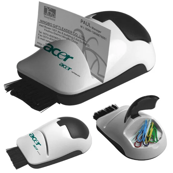 
Многофункциональный однотонный белый пластиковый чехол для мыши, клавиатуры, щетки, визитницы, откидной контейнер, офисный бумажный зажим для документов 