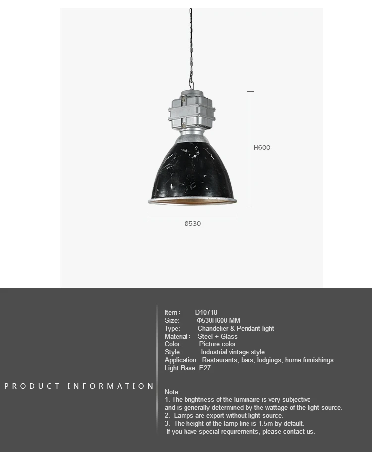 
The retro factory looks like a waterproof iron pendant lampSingle-headed decorative bar lamps and lanterns 