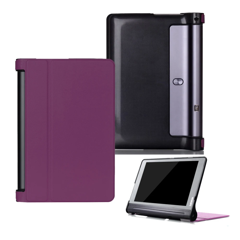 leather cover case for Lenovo Yoga Tab 3 Plus 10 YT-X703F Tablet Cover 10.1 inch Solid Stand Flip Folio