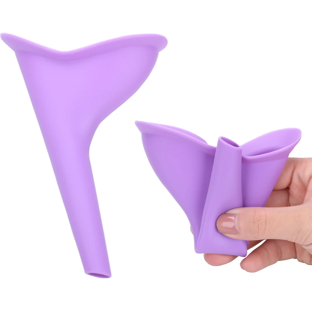 Travel  Portable Soft Silicone Lady Outdoor Urin Toilet Camping Standing Urinals Female Urinal Device