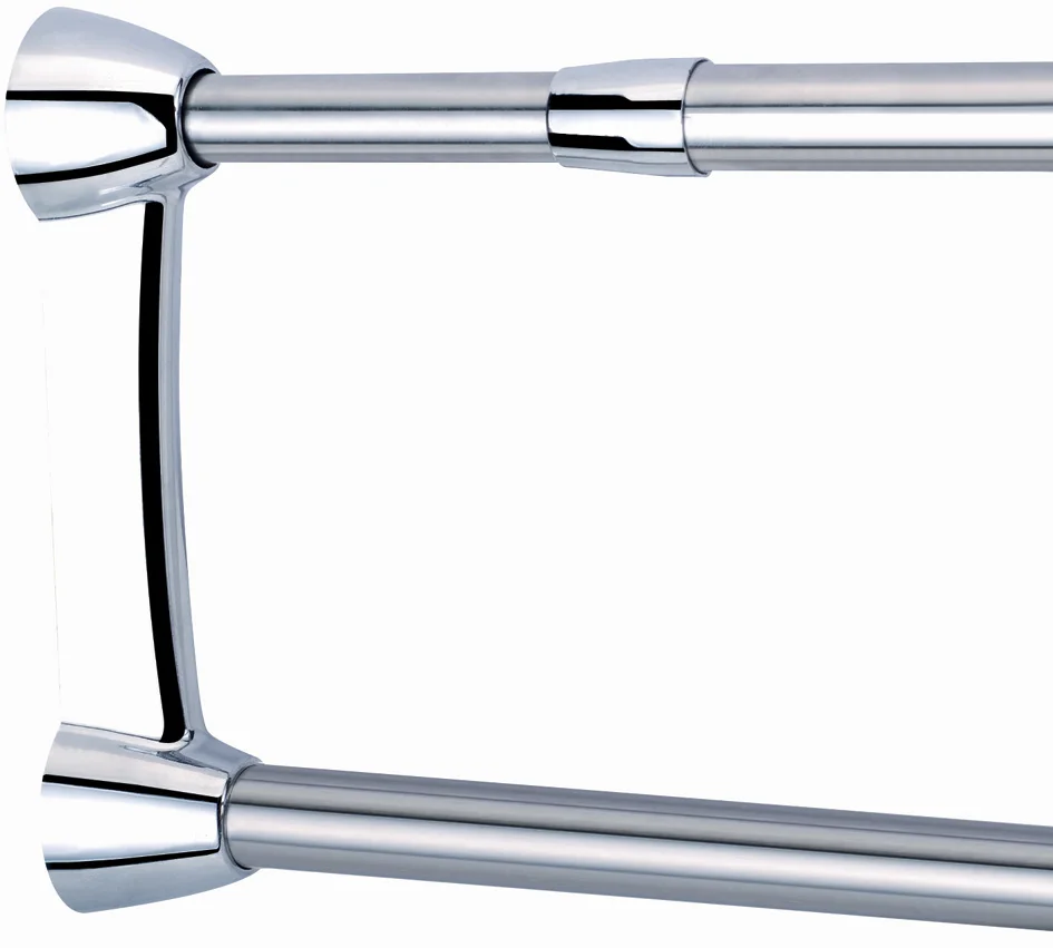 New aluminum telescopic double shower curtain rod