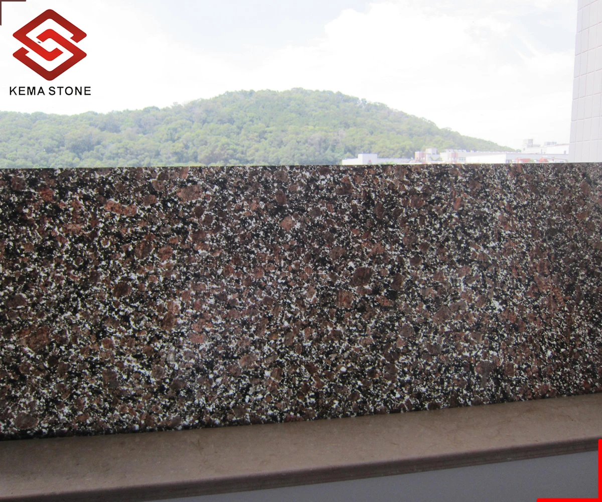 Natural Thin Flexible Tan Brown Granite Stone Veneer for Furniture surface