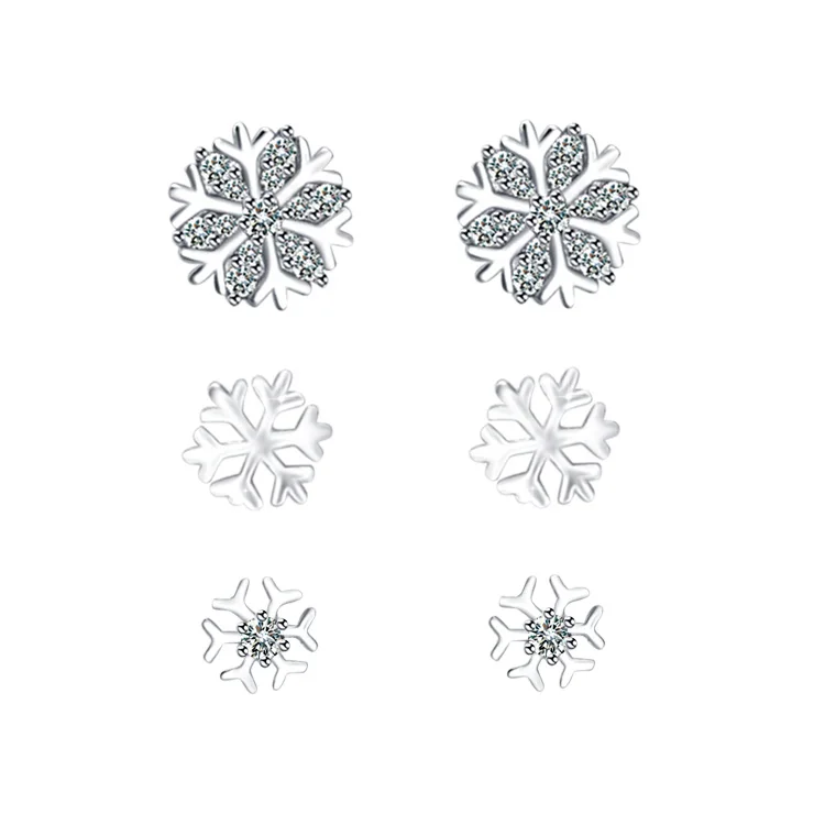 Wholesale 925 sterling silver jewelry cubic zirconia diamond stud earrings