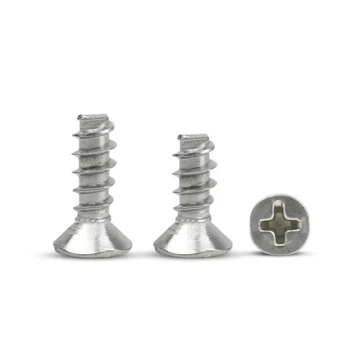 304 stainless steel KB/FB sunk head flat tail, self-tapping screw, flat-end flat end screw micro M1-M1.7 M2-M2.6 M3-M4