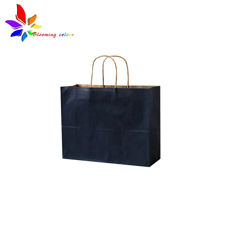 cheap custom shopping coated paper bag with different handle types
