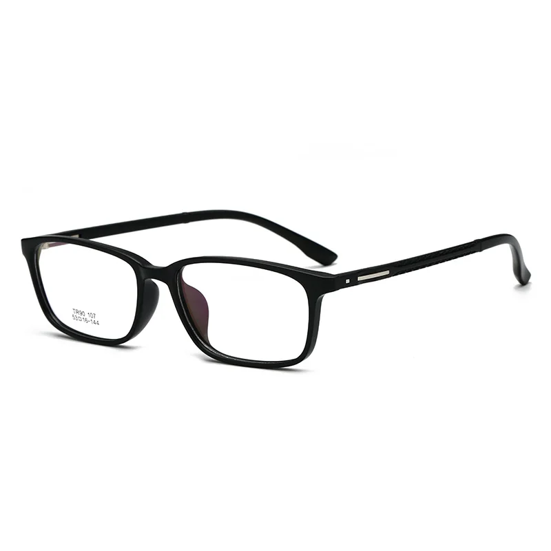 wholesale fashion TR90 korean mens spectacle fiber polycarbonate classic black optical eyeglasses frames