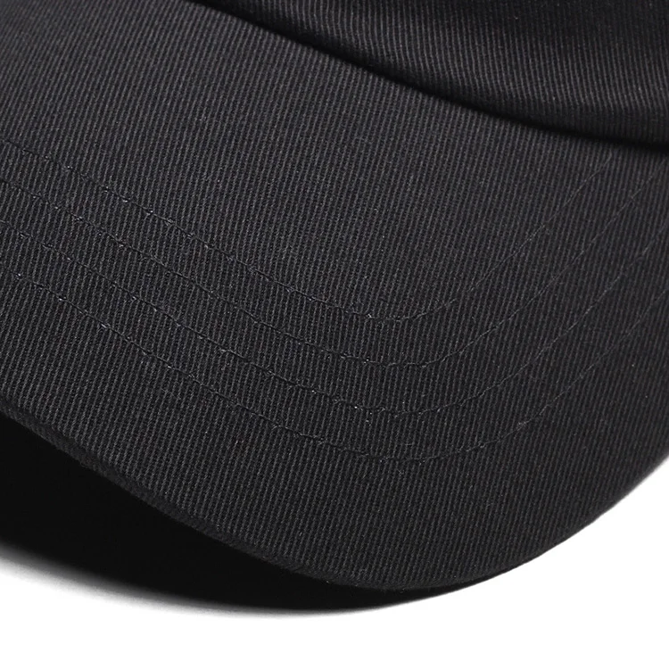 High quality low crown 6 panel custom cotton white unstructured baseball hats