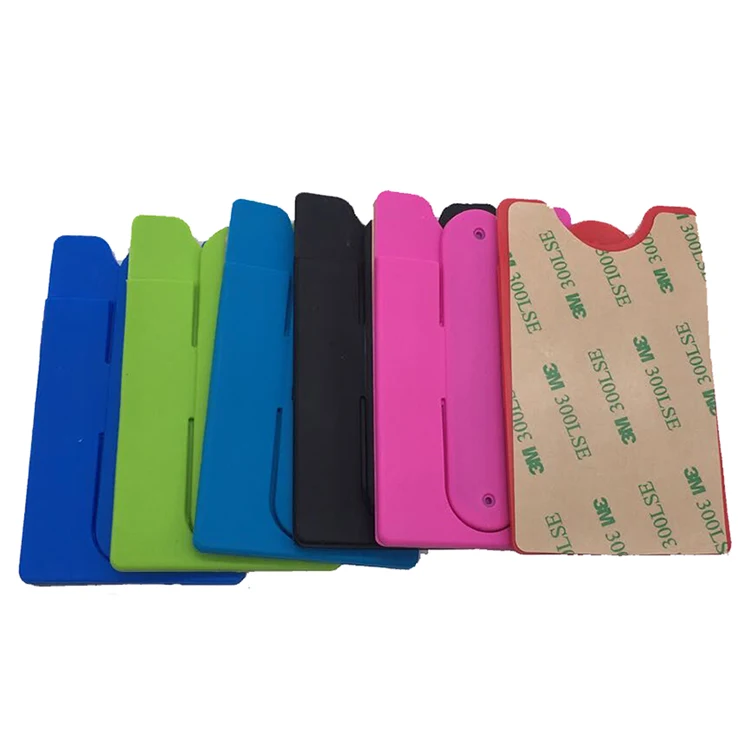 Phcase Free Sample Silicone 3M Adhesive Business ID Credit Card Phone Holder with Stand