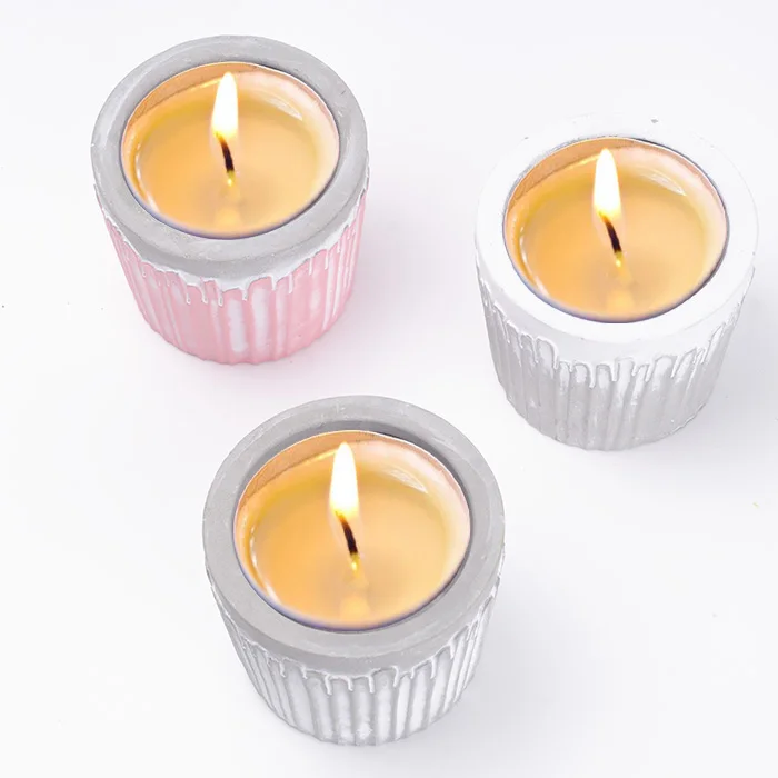 Home Decoration Use and Yes Handmade cement candle jar & holder