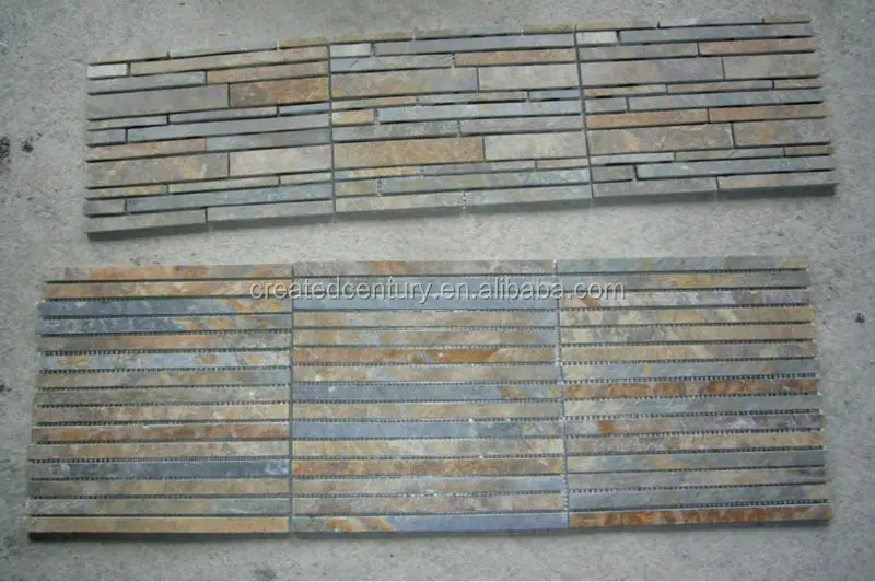 
Garden slate mesh paver slate mosaic 