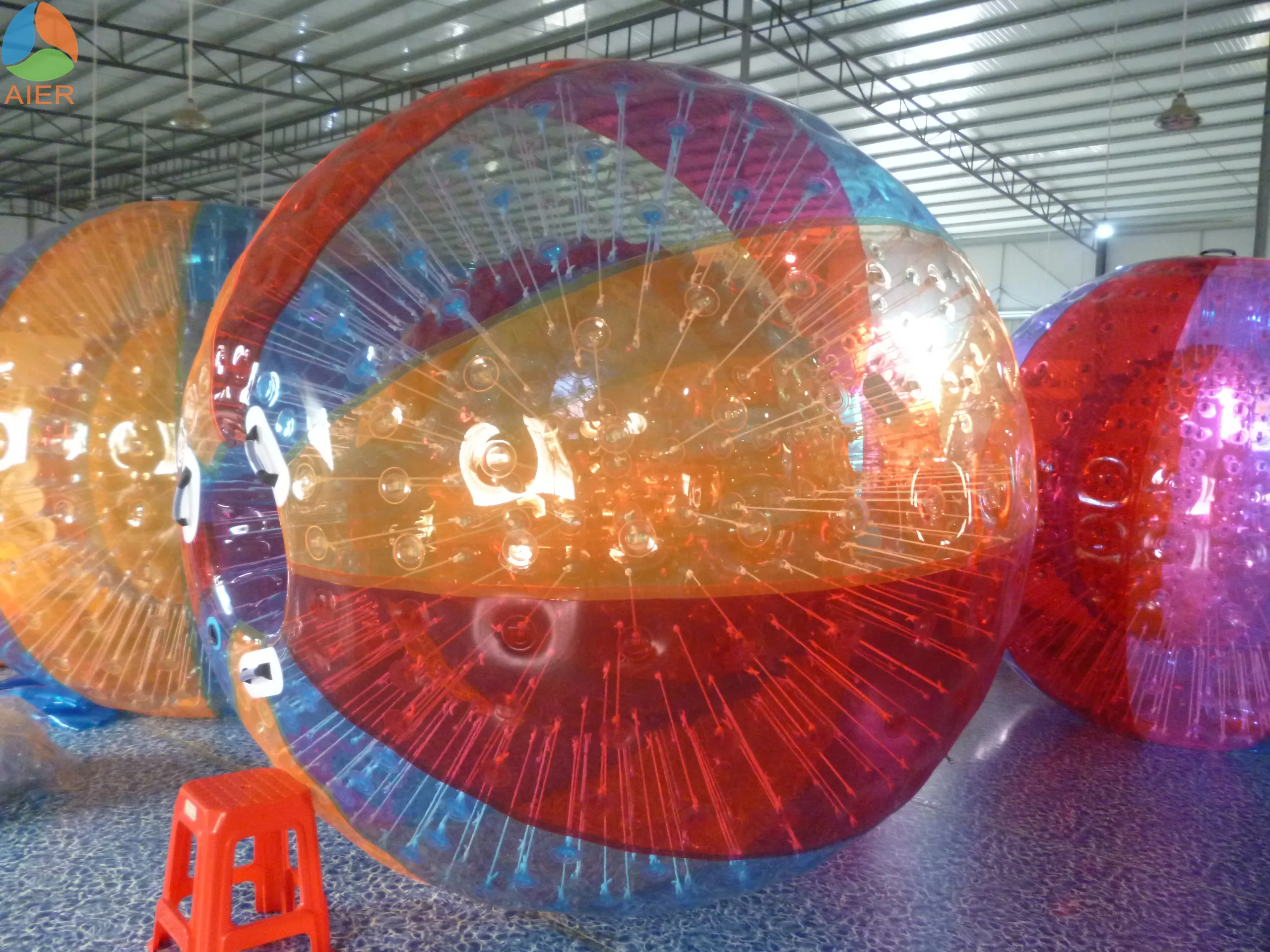 Outdoor game colorful zorb ball inflatable human balloon toys for grassland