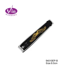 pedicure toe nail clipper nail cutter with electronic coating rubberized painting with silicone cover