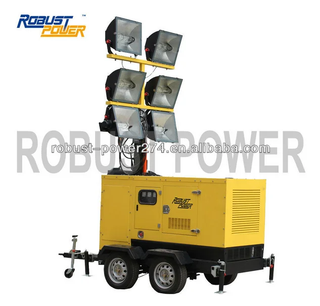 20KW Diesel  Generator Portable Light Tower for Outdoor Working