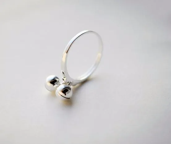 simple design Jewellery 925 silver Bell Finger Ring Designs