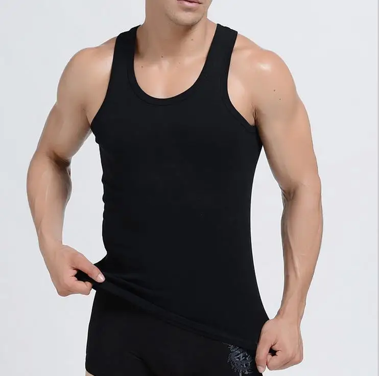 summer china custom compression mens white wholesale 100% cotton long gym tank tops for men india blank tank top
