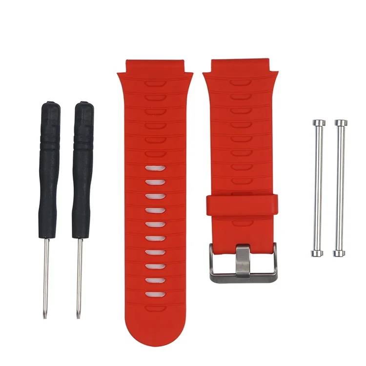 metal silicone rubber watch strap keeper display case for garmin 910xt