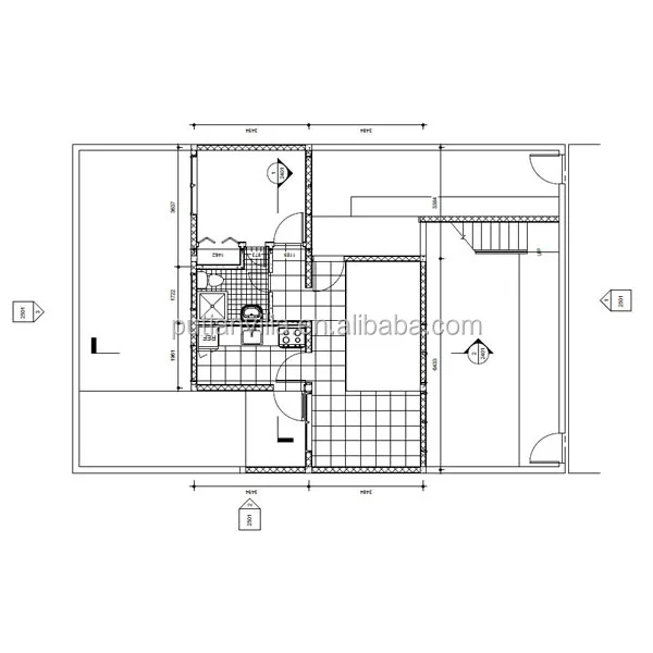 steel structure 2 story 3 bedroom prefab house plans villa