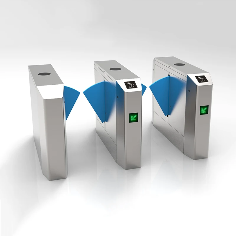 Flap turnstile with ticket system flap barrier gate