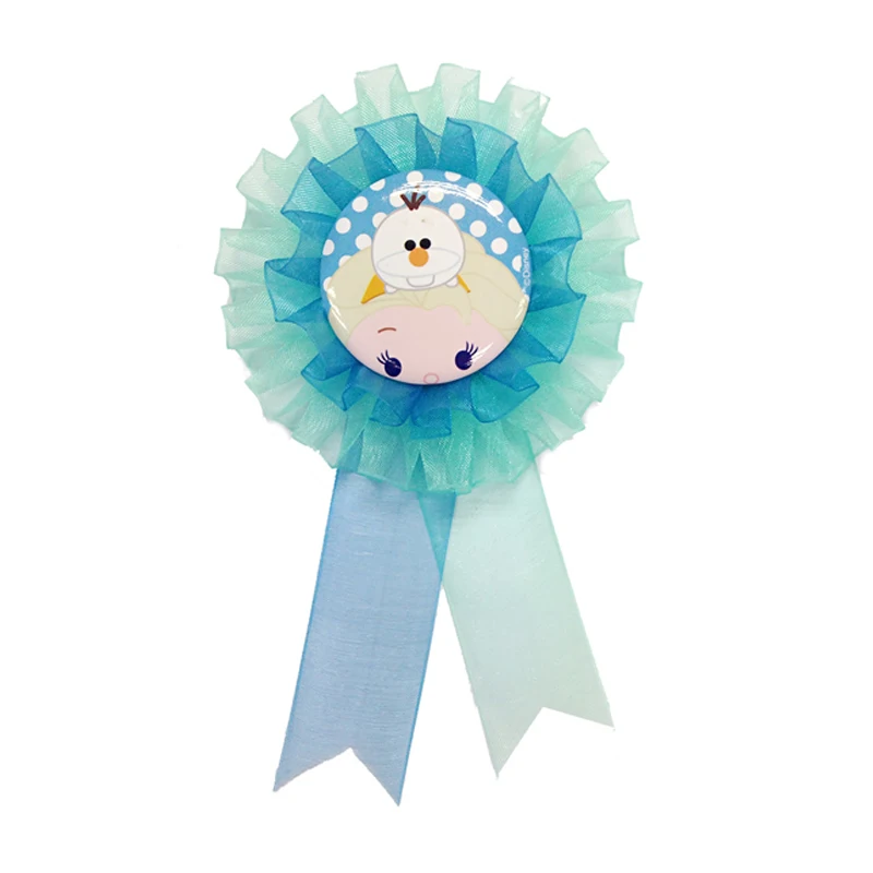 Custom lovely award ribbon rosette button badge for kids gift