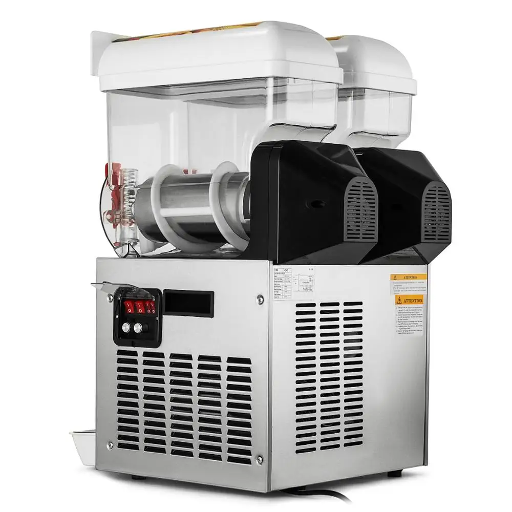 15LX 2 Tank Frozen Drink Slush Making Machine Smoothie Maker CE approved