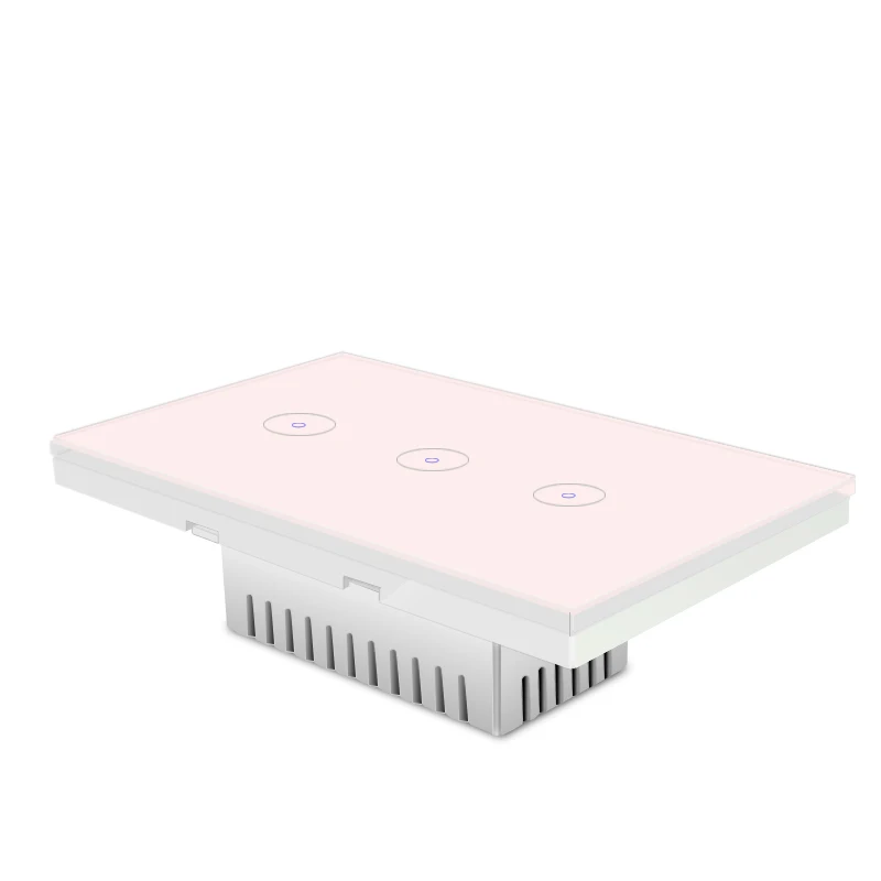 
Xenon OEM Smart Home 3Gang US Wall Switch Works with Amazon Alexa Acho Remote By smartphone IOS&Adroid App Touch Switch 