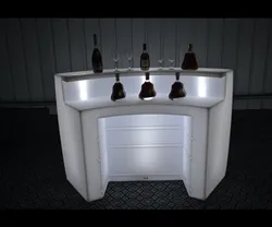 RGB lighting up bar furniture table sectional LED curved bar counter