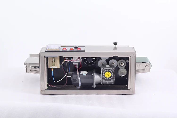 CE approved KUNBA continuous plastic bag sealer machine with date printing