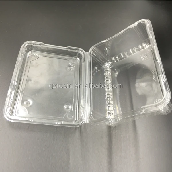 PET disposable transparent plastic food container box packaging for fruit Hamburger sandwich cake