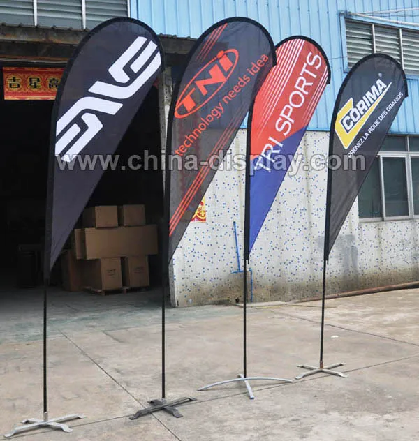 Наружная реклама Стекловолоконный шест под заказ полиэфирный флаг каплеобразный баннер открытый пляжный