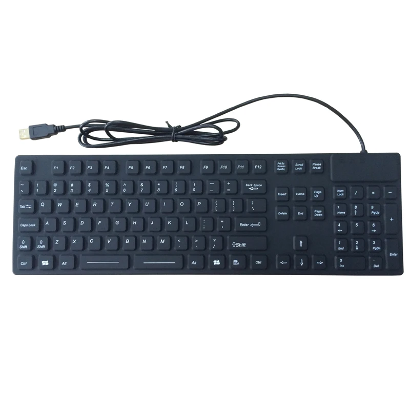 IP68 Waterproof Silicone Keyboard with Hebrew Layout Used in Hospital