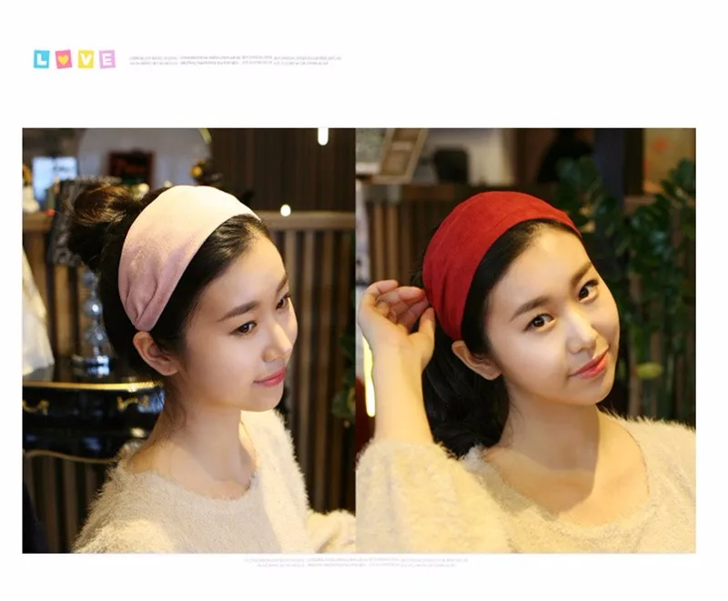 Korean Style Women’s Hair Band Cotton Casual Face Shield Headband ...