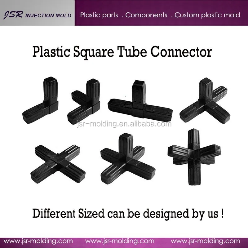 
China supplier manufacture customized high quality plastic square pipe / tube connector and connector square tube joint 