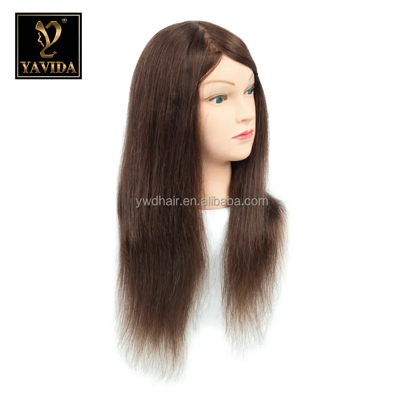 top quality teaching mannequin head with human hair Customizable 100% human hair training doll head For Hairdresser