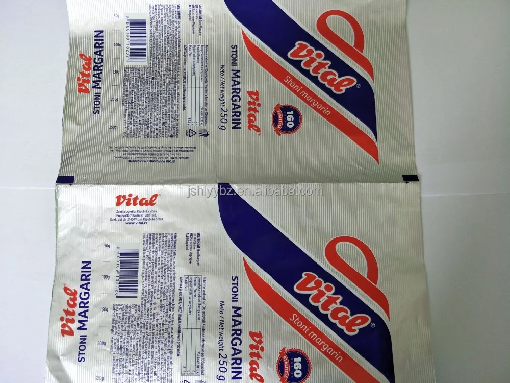 Greaseproof PE Food Wrapping Paper Margarine butter Packaging Aluminum Foil Coated Paper Roll