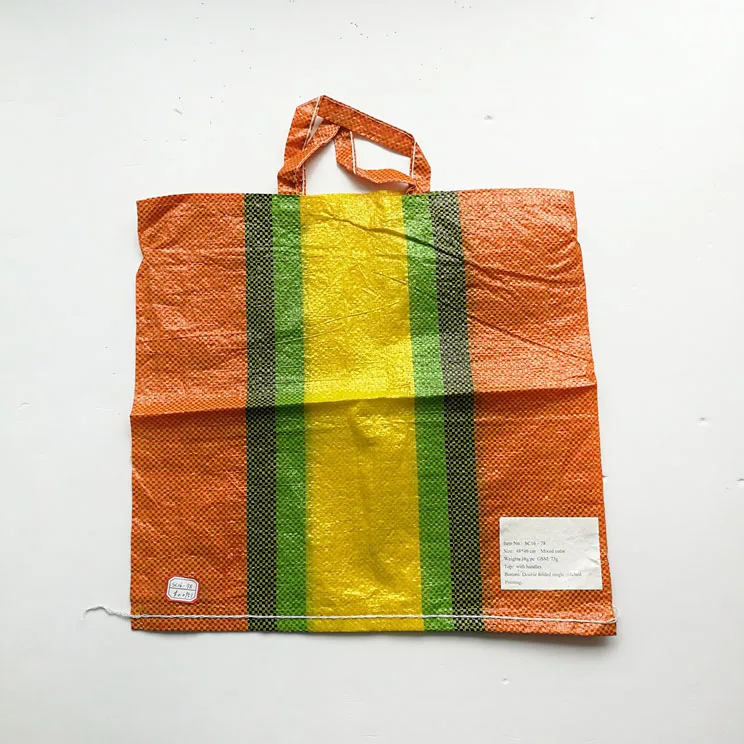 
Multi-color Shopping Carrier Packaging Die-Cut Handle Plastic polypropylene pp bags export to Peru 