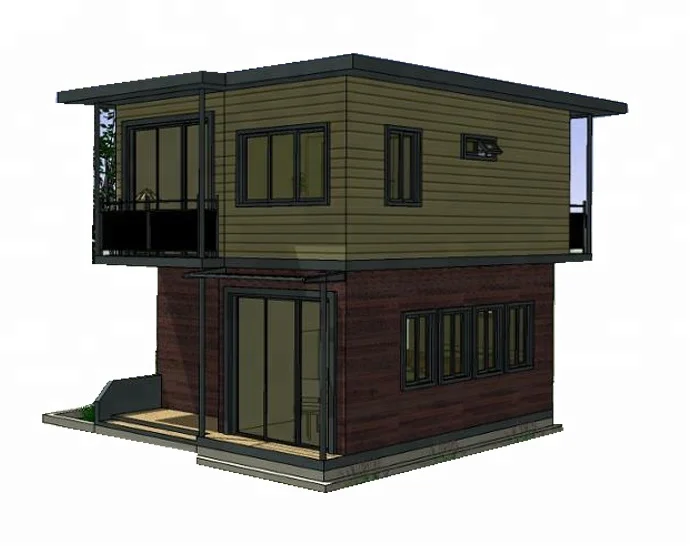 China 2 Story 3 bedroom luxury steel frame Prefabricated  Villa Home