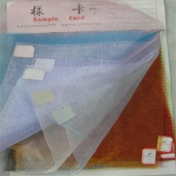 
Fashionable New Design Fabric 100% nylon plain dyed Organza for wedding dress 
