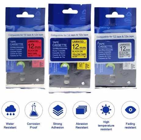 12mm cassette tapes tze tapes tze 135 label tape made in China compatible for Brother